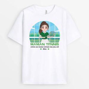 Maman Tennis – Cadeau Personnalise  T-shirt pour Femme Maman Tennis – Cadeau Personnalise  T-shirt pour Femme