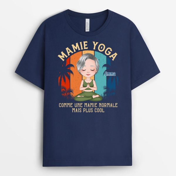 Maman Yoga – Cadeau Personnalise  T-shirt pour Femme