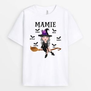 Mamie Halloween Cadeau Personnalise T shirt pour Grand mere 1