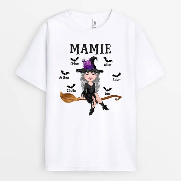 Mamie Halloween – Cadeau Personnalise  T-shirt pour Grand-mere