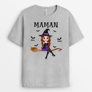 Mamie Halloween - Cadeau Personnalise T-shirt pour Grand-mere 1 Mamie Halloween Cadeau Personnalise T shirt pour Grand mere 2