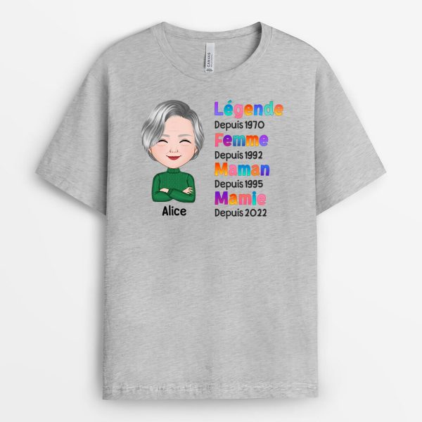 Mamie Legende – Cadeau Personnalise  T-shirt pour Mamie