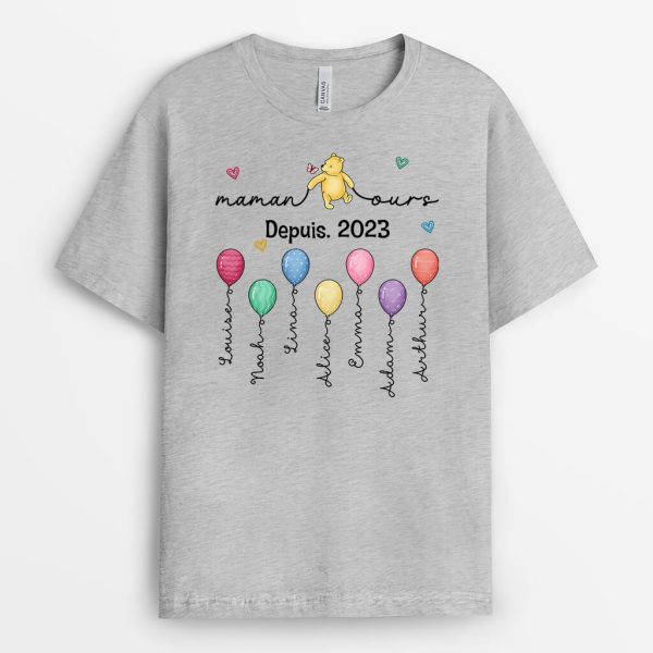 Mamie Ours Depuis – Cadeau Personnalise  T-shirt pour Mamie