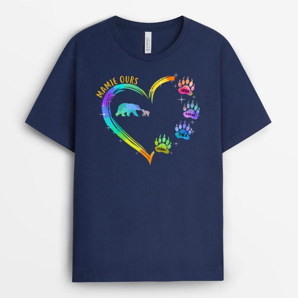 Mamie Ours, Maman Ours – Cadeau Personnalise  T-shirt pour MamanMamie