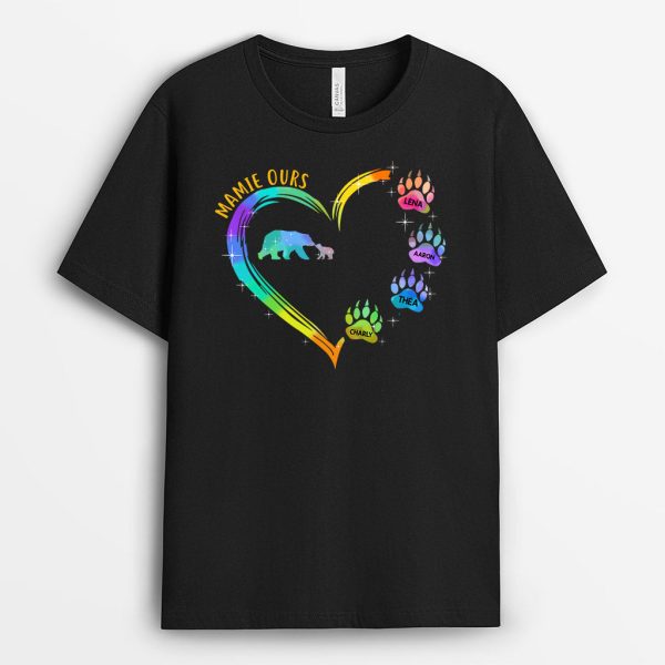 Mamie Ours, Maman Ours – Cadeau Personnalise  T-shirt pour MamanMamie