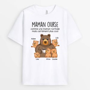 Mamie Ourse Est Une Mamie Normale Mais Plus Geniale Cadeau Personnalis T shirt pour Femme 1