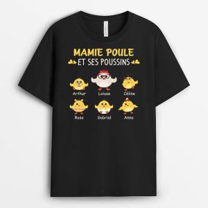 Mamie Poule Et Ses Poussins – Cadeau Personnalise T-shirt pour Maman Mamie Poule Et Ses Poussins – Cadeau Personnalise T-shirt pour Maman