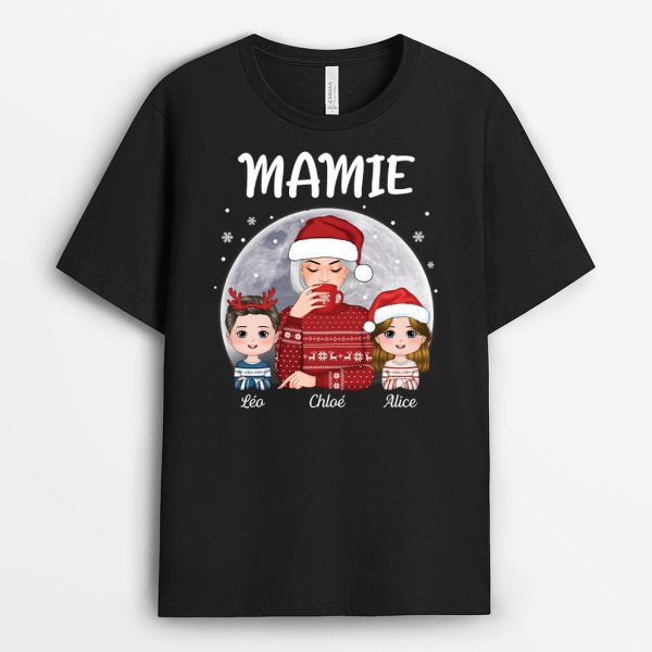 Mamie Version Noel – Cadeau Personnalise  T-shirt pour Noel