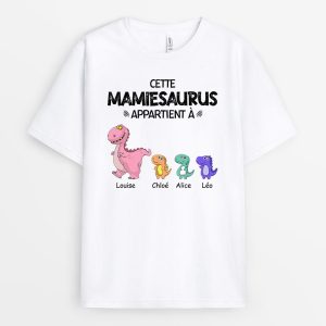 Mamiesaurus Mamansaurus Cadeau Personnalise T shirt pour Maman Mamie 1
