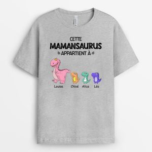 Mamiesaurus Mamansaurus Cadeau Personnalise T shirt pour Maman Mamie 2
