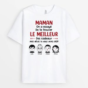 Meilleur Cadeau De Maman Cadeau Personnalise T shirt Pour Femme 1