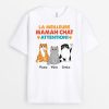 Meilleure Maman Chat Meilleur Papa Chat – Cadeau Personnalise  T-shirt pour Amoureux des Chats