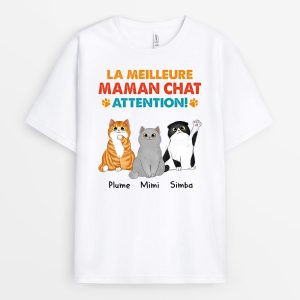 Meilleure Maman Chat Meilleur Papa Chat – Cadeau Personnalise T-shirt pour Amoureux des Chats Meilleure Maman Chat Meilleur Papa Chat – Cadeau Personnalise T-shirt pour Amoureux des Chats