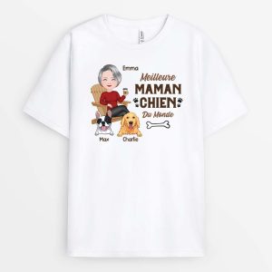 Meilleure Maman Chien Meilleur Papa Chien Sur Chaise – Cadeau Personnalise T-shirt Pour Amoureux Des Animaux Meilleure Maman Chien Meilleur Papa Chien Sur Chaise – Cadeau Personnalise T-shirt Pour Amoureux Des Animaux
