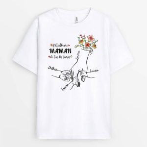 Meilleure Maman de Tous les Temps – Cadeau Personnalise T-shirt Pour Maman Meilleure Maman de Tous les Temps – Cadeau Personnalise T-shirt Pour Maman