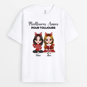 Meilleures Amies Pour Toujours – Cadeau Personnalise T-shirt pour Meilleures Amies Noel Meilleures Amies Pour Toujours – Cadeau Personnalise T-shirt pour Meilleures Amies Noel