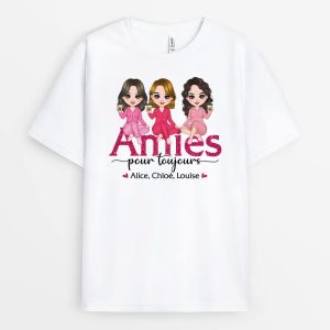 Meilleures Amies Pour Toujours Rose – Cadeau Personnalise T-shirt pour Meilleure Amie Meilleures Amies Pour Toujours Rose – Cadeau Personnalise T-shirt pour Meilleure Amie