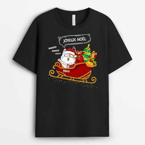 Meowy Catmas – Cadeau Personnalise  T-shirt pour Noel