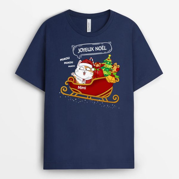 Meowy Catmas – Cadeau Personnalise  T-shirt pour Noel