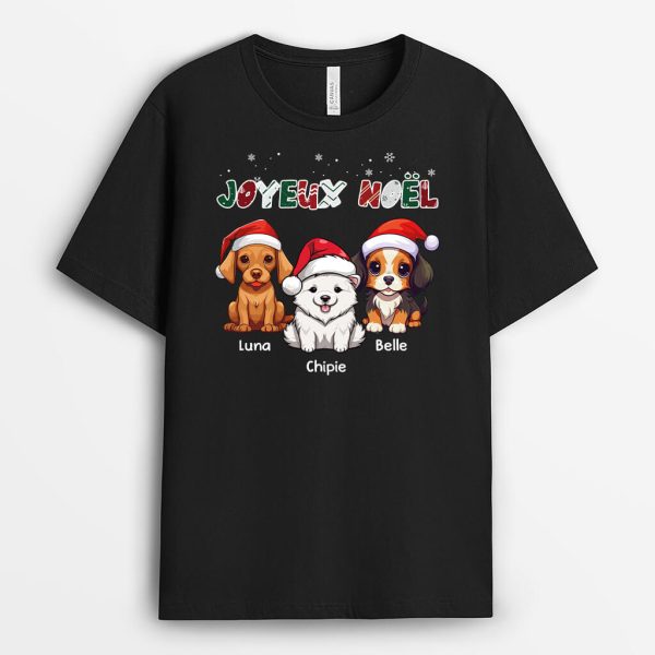 Merry Woofmas A Noel – Cadeau Personnalise  T-shirt pour Noel