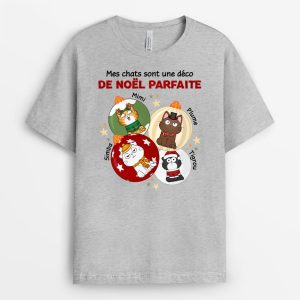 Mes Chats Sont Une D�co De Noel Parfaite - Cadeau Personnalise T-shirt pour Noel 1 Mes Chats Sont Une Dco De Noel Parfaite Cadeau Personnalise T shirt pour Noel 2