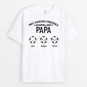 Mes Joueurs Preferes Cadeau Personnalise T shirt pour Papa Papy 1