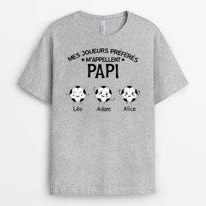 Mes Joueurs Preferes - Cadeau Personnalise T-shirt pour Papa Papy 1 Mes Joueurs Preferes Cadeau Personnalise T shirt pour Papa Papy 2
