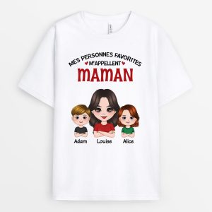 Mes Personne Favorites Cadeau Personnalise T shirt pour Maman Mamie 1