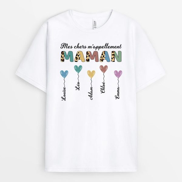 Mes Personnes Favorites M’Appellent Mamie Version Coloree – Cadeau Personnalise  T-shirt pour Mamie