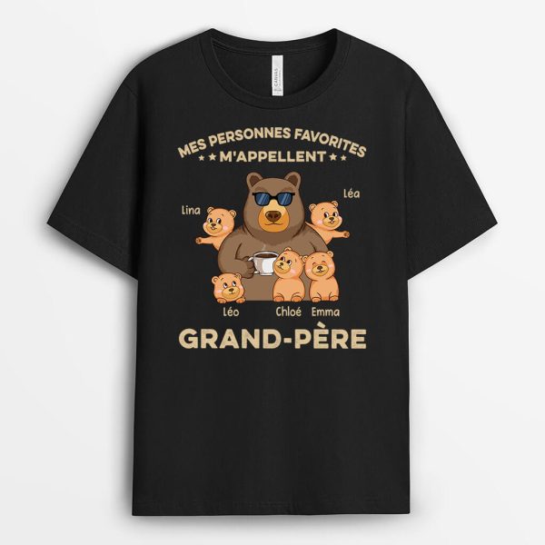 Mes Personnes Preferees M’Appellent Papy – Cadeau Personnalise  T-shirt pour Papy