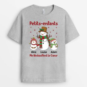 Mes Petits-Enfants Rechauffent Mon Coeur – Cadeau Personnalise T-shirt pour Grands-Parents Mes Petits-Enfants Rechauffent Mon Coeur – Cadeau Personnalise T-shirt pour Grands-Parents