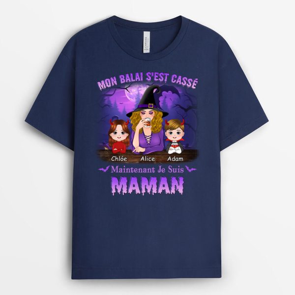 Mon Balai S’est Casse Maintenant Je Suis Grand-Mere  Cadeau Personnalise  T-shirt pour Halloween