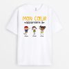 Mon Coeur Appartient A – Cadeau Personnalise  T-shirt pour Papa Papy Maman Mamie