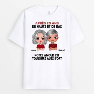 Notre Amour Est Toujours Aussi Fort – Cadeau Personnalise T-shirt pour CouplesAmoureux Notre Amour Est Toujours Aussi Fort – Cadeau Personnalise T-shirt pour CouplesAmoureux