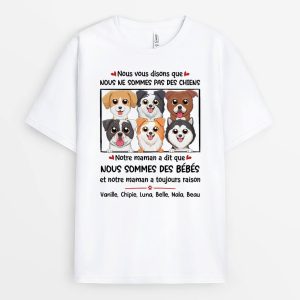 Nous Vous Disons Que Nous Ne Sommes Pas Des Chiens – Cadeau Personnalise T-shirt pour Amoureux des Animaux Nous Vous Disons Que Nous Ne Sommes Pas Des Chiens – Cadeau Personnalise T-shirt pour Amoureux des Animaux