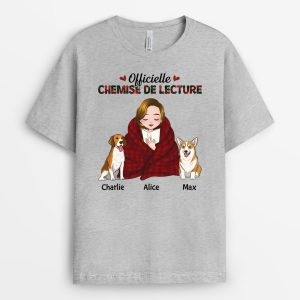 Officielle Chemise De Lecture - Cadeau Personnalise T-shirt pour Femme 1 Officielle Chemise De Lecture Cadeau Personnalise T shirt pour Femme 2