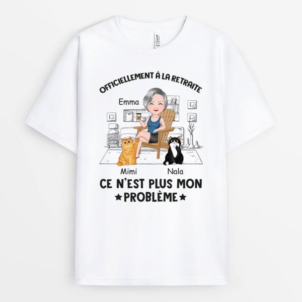 Officiellement A La Retraite – Cadeau Personnalise  T-shirt pour Retraite(e)