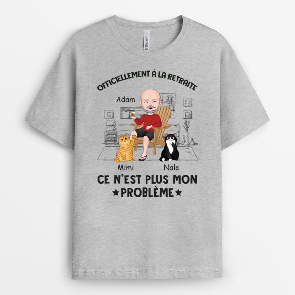 Officiellement A La Retraite – Cadeau Personnalise  T-shirt pour Retraite(e)