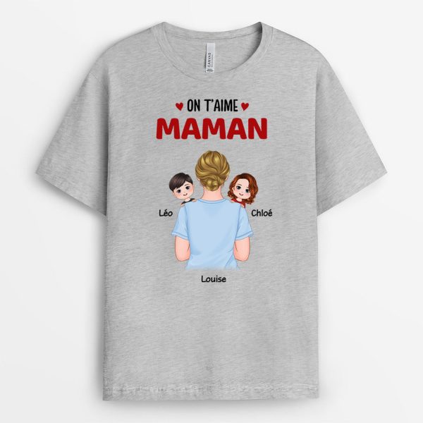 On T’Aime – Cadeau Personnalise  T-shirt pour Maman Mamie