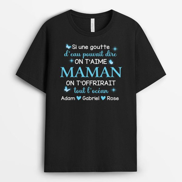 On T’Aime Maman – Cadeau Personnalise  T-shirt Pour Maman