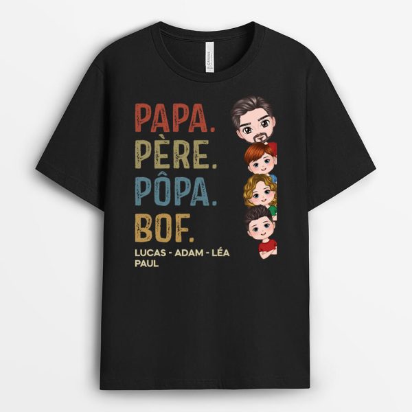 Papa Bruh – Cadeau Personnalise  T-shirt pour Papa