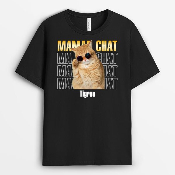 Papa Chat Et Maman Chat – Cadeau Personnalise  T-shirt Pour Amoureux des Animaux