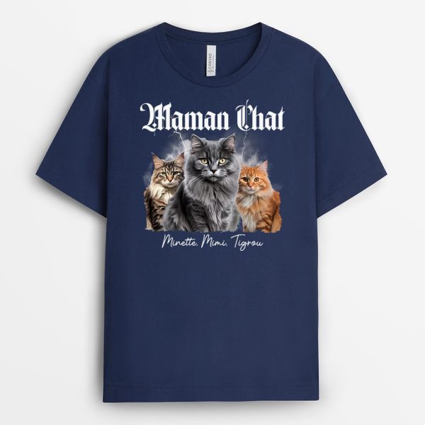 Papa Chat Maman Chat – Cadeau Personnalise  T-shirt pour Amoureux des Animaux