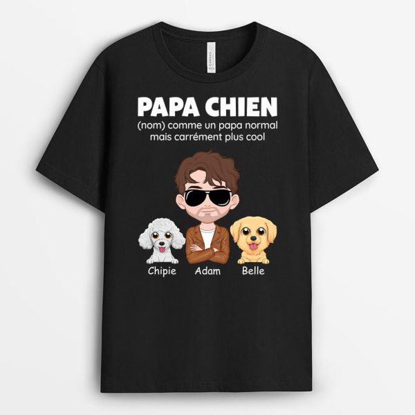 Papa Chien – Cadeau Personnalise  T-shirt pour Homme