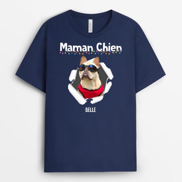 Papa Chien Maman Chien Branche A Noel – Cadeau Personnalise  T-shirt pour Noel