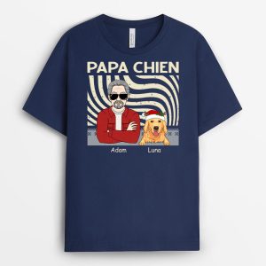 Papa De Chien Noel – Cadeau Personnalise  T-shirt pour Noel Papa De Chien Noel – Cadeau Personnalise  T-shirt pour Noel