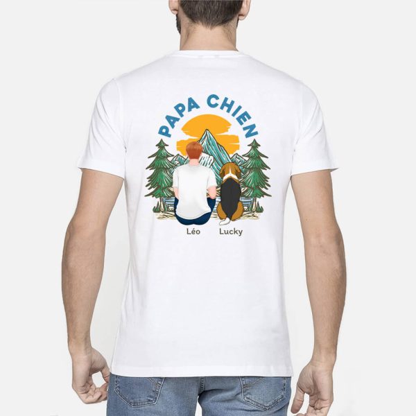 Papa De ChienMaman De Chien Personnalise – Cadeau Personnalise  T-shirt pour Amoureux des Animaux