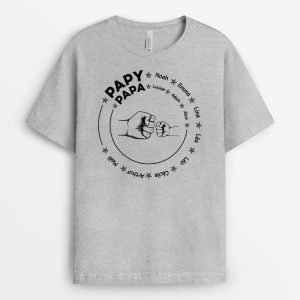 Papa Etoiles Avec Bosses De Poing Authentiques – Cadeau Personnalise  T-shirt pour Homme Papa Etoiles Avec Bosses De Poing Authentiques – Cadeau Personnalise  T-shirt pour Homme