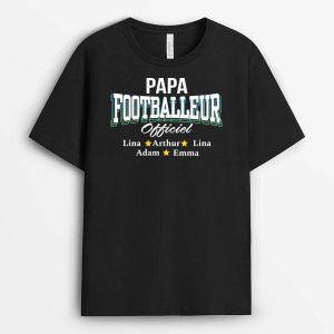 Papa Footballeur Officiel – Cadeau Personnalise  T-shirt Pour Fans de Sport Papa Footballeur Officiel – Cadeau Personnalise  T-shirt Pour Fans de Sport