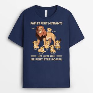 Papa Lion Et Un Lien Qui Ne Peut Etre Rompu – Cadeau Personnalise  T-shirt pour Papa Papa Lion Et Un Lien Qui Ne Peut Etre Rompu – Cadeau Personnalise  T-shirt pour Papa
